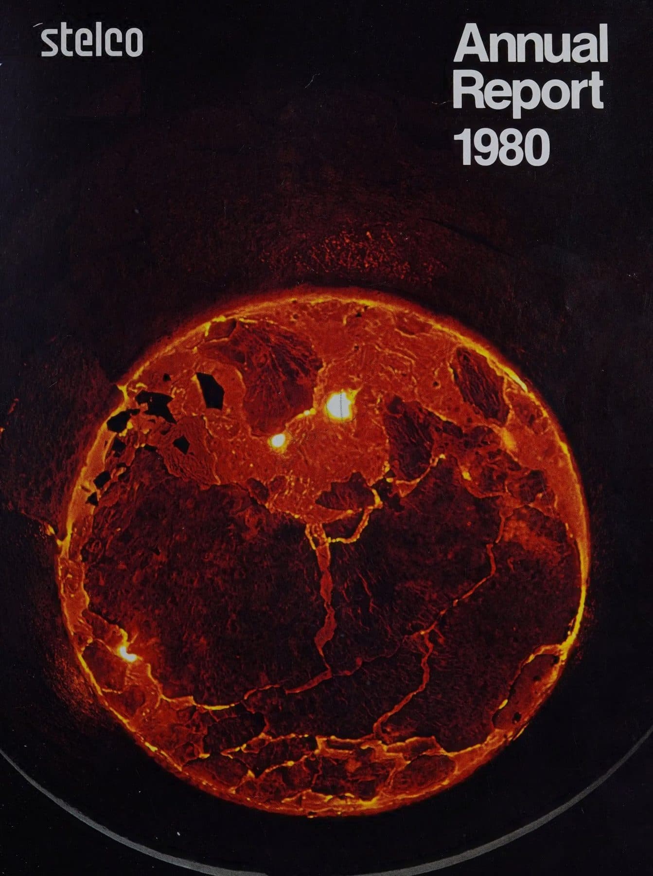Molten steel photographed as a glowing sun.